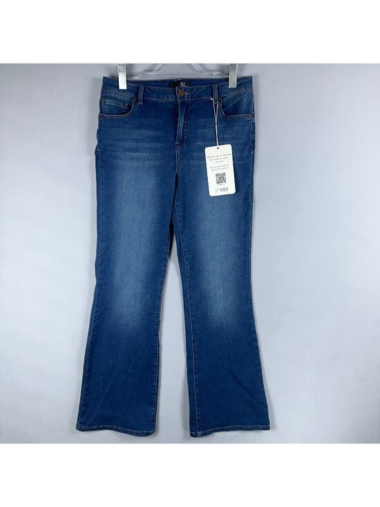 1822 Denim Denim - 1822 Boot Cut Jeans Size 16/33 Blue Slim Fit Mid Rise Medium Wash